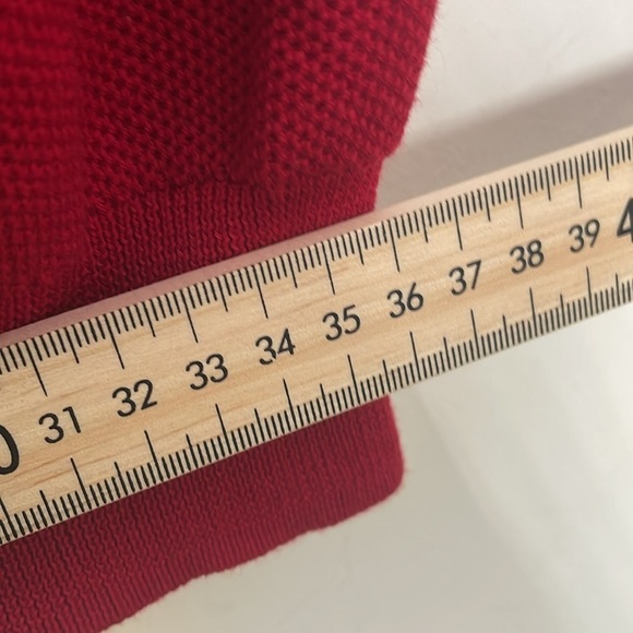 Ralph Lauren - 1/4 Zip Up Sweater Shirt Pima Cotton Top - Red - Small - Picture 13 of 13